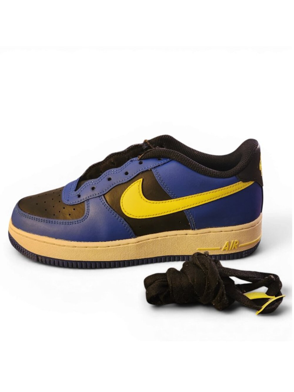 Nike Air Force 1 LV8 1 Racer Blue Volt Green Sneakers 6Y #FD0303-400